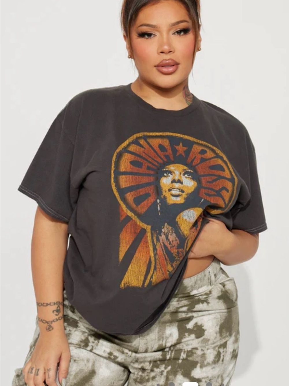 Fashion Nova Black Graphic Tee Dianna Ross